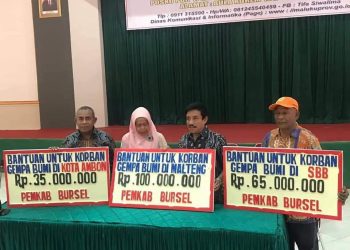 Pemkab Bursel Kucurkaan 200 Juta bagi Gempa Maluku.