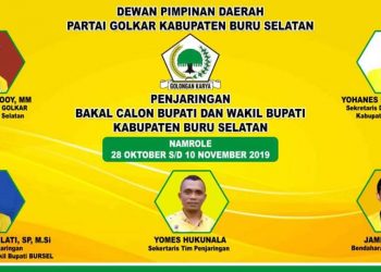 Belasan Calkada Bursel Ambil Formulir Di DPD II Golkar