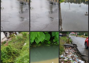 Sejumlah Ruas Jalan di Pusat Kota Namrole, Bursel Tergenang Air, Drainase tidak berfungsi