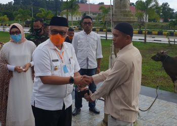 Pemkab Bursel Bersama TP. PKK Dan DWP Salurkan Belasan Hewan Qurban Di Masyarakat