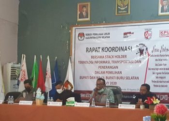 Ketua KPU Bursel Keluhkan Ketidakhadiran Dishub dan Diskominfo saat Rakor