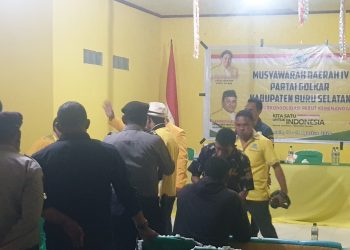 Musda DPD II Golkar Bursel Berakhir Ricuh