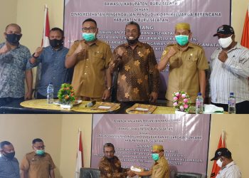 Bawaslu dan Dinkes Bursel Lakukan Kerjasama Penanganan Penyebaran Covid-19 pada Pilkada 2020
