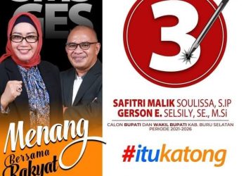Pilkada Bursel, Safitri – Gerson (SMS-GES) Dapat Nomor Urut 3