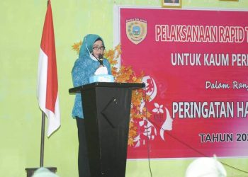 Sambut Hari Ibu, Bupati terpilih Safitri Malik Launching Rapid Test Gratis