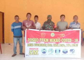 Kodim 1506/Namlea Bentukan Posko PPKM di Waemorat