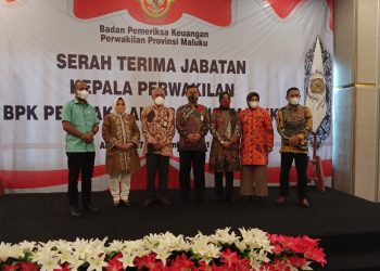 Safitri Malik Hadiri Sertijab Kepala BPK Perwakilan Maluku