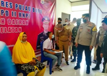 Polres Pulau Buru Bersama Pemda Bursel Memantau Gelar Vaksinasi Di Dua Kecamatan