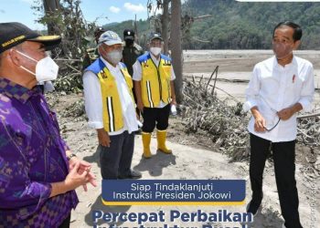 Basuki Hadimuljono Dan Presiden Tinjau lokasi Terdampak Erupsi
