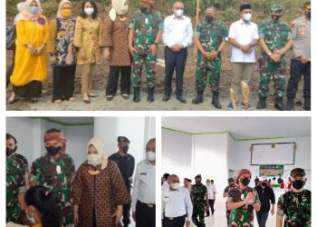 Pangdam XVI Pattimura Peletakan Batu Pertama Kantor Koramil dan Tinjau Vaksinasi Di Bursel
