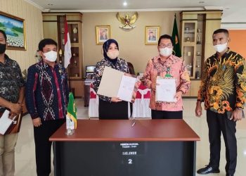 Bupati Bursel Teken Mou Dengan LPMP Dan BPJS
