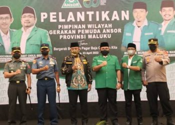 Menteri Agama Dan Gubernur Murad Hadiri Pelantikan Ketua GP Ansor Maluku Ridwan Nurdin
