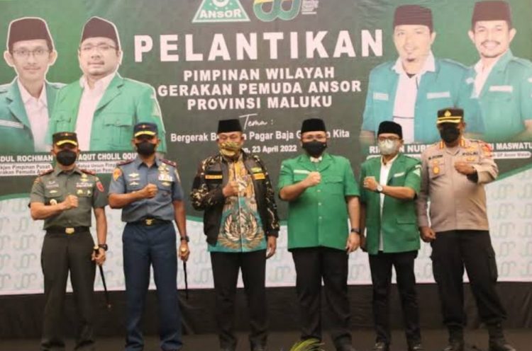 Menteri Agama Dan Gubernur Murad Hadiri Pelantikan Ketua GP Ansor Maluku Ridwan Nurdin