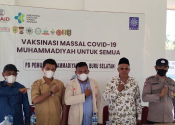 Didukung Kemenkes RI Dan USAID, PD Muhammadiyah Bursel Gelar Vaksinasi Massal