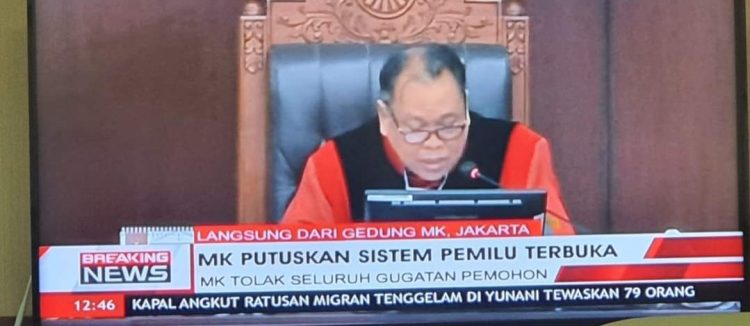 MK Putuskan Sistem Pemilu Tetap Terbuka