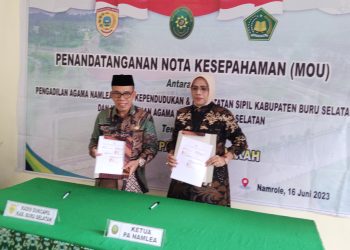 Pemkab Bursel Dan Ketua PA Namlea Teken MoU Sidang Isbat  Nikah Terpadu, Ini Pesannya
