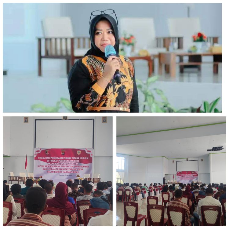 Bupati Safitri, Kapolres dan Kejaksaan Gelar Sosialiasi Pencegahan Korupsi Bagi Seluruh Kades Di Bursel