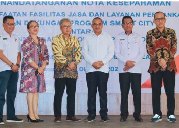 Teken MoU Dengan BNI, Gerson Wabup Bursel Ingatkan ASN Dan Kades Tentang Pajak