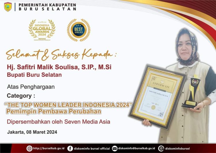 Bupati Bursel Raih Penghargaan Indonesia Global Awards 2024