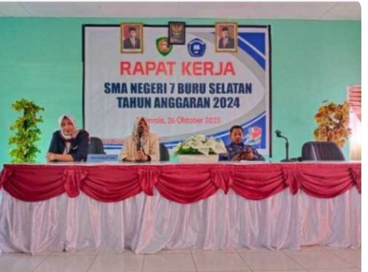 Menyongsong 2024 SMA Negeri 7 Bursel Gelar Rapat Kerja Lebih Awal