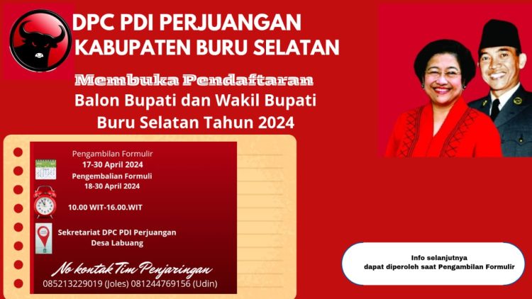 DPC PDIP Bursel Buka Pendaftaran Calon Kepala Daerah 2024
