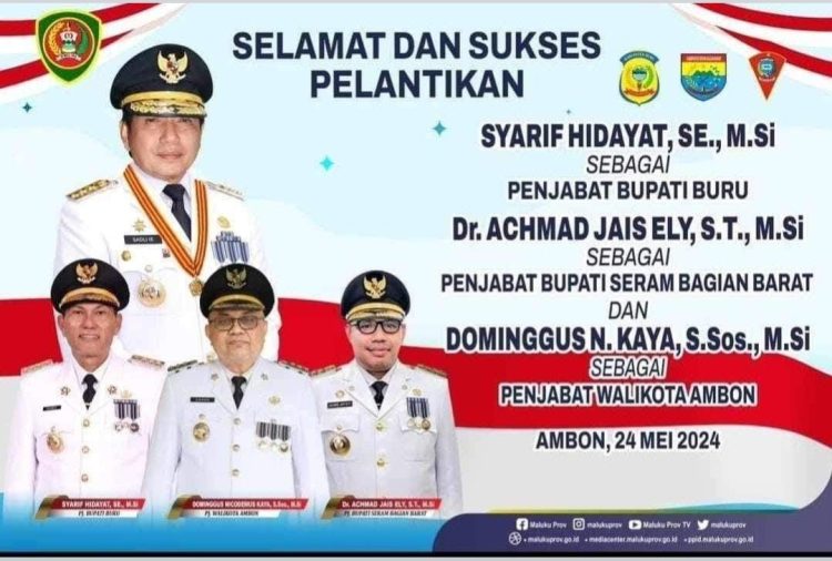 Penjabat Bupati, Walikota di Maluku Dilantik