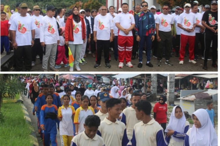 Bupati Safitri Dan Ratusan Warga Bursel Ikut Jalan Santai