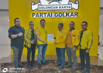 Bupati Safitri Dan Hempri Terima B1-KWK Golkar Ditandatangani Bahlil Lahadalia