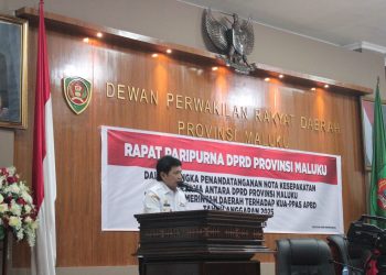 Penjabat Gubernur Maluku, Sadly le Dan DPRD Pendatanganan KUA,PPAS T.A 2025