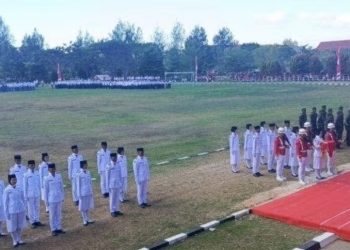 Upacara HUT ke 79 RI di Kabupaten Buru, Maluku Berlangsung Khidmat