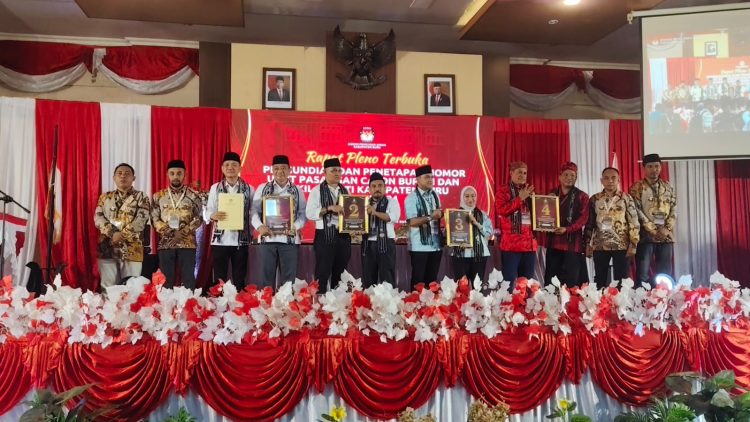 KPU Kabupaten Buru Tetapkan Nomor Urut Pasangan Cabup dan Cawabup Pilkada 2024
