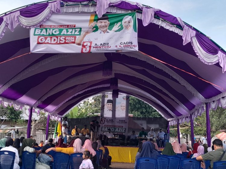 Ketua Dan Anggota DPRD Buru Terpilih Turun Gunung Dalam Kampanye Perdana Aziz-Gadis