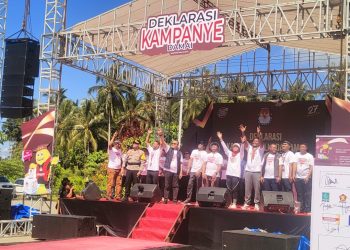 KPU Bursel Deklarasi Kampanye Damai Bersama Tiga Paslon, SAH, LHM GES Dan Walinusa