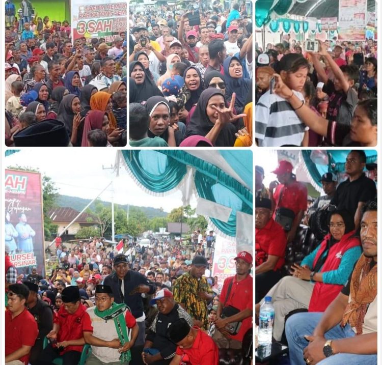 Ribuan Orang Hadiri Kampanye dialogis Paslon Safitri – Hempri di Desa Wamsisi Kecamatan Waesama