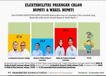 Hasil Survei Terbaru, Safitri-Hemfri  Unggul Jauh 39,5 di Pilkada Bursel 2024