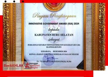 Kabupaten Buru Selatan Raih Penghargaan IGA 2024