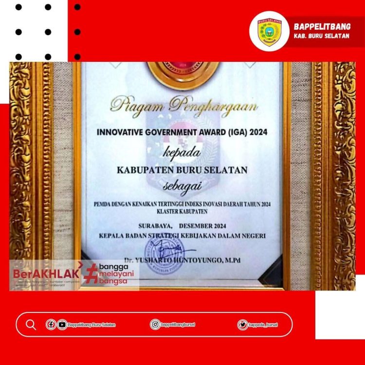 Kabupaten Buru Selatan Raih Penghargaan IGA 2024