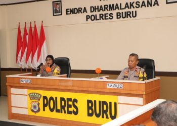 Kapolres Buru Sulastri Pimpin Rapat Pimpinan Para PJU dan Polsek Jajaran