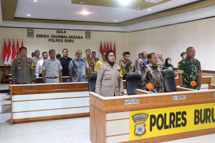 Polres Buru Gelar Rakor Lintas Sektoral Dalam Rangka Kesiapan Pengamanan Idul Fitri
