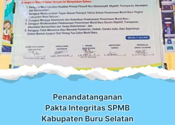 Pemerintah Kabupaten Bursel Tandatangani Pakta Integritas SPMB