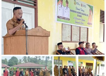 Camat Waplau Haris Sambut 30 Mahasiswa KKN UGM dan Dosen Pembimbing