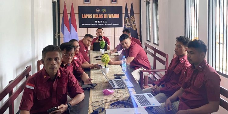 Tingkatkan Kapasitas SDM, Lapas Wahai Ikut Pelatihan KUHP Baru Secara Virtual