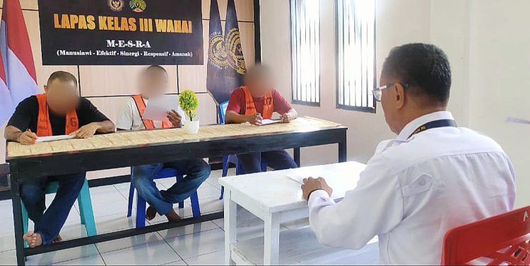 Akhiri Mapenaling, Narapidana Lapas Wahai Ikuti Tes Tertulis