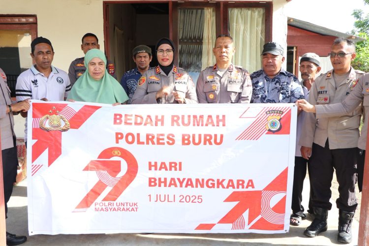 Kapolres Buru dan Bedah Rumah, Kepedulian yang Menginspirasi Jelang HUT Bhayangkara ke 79