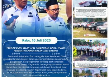 Pemkab Buru Gelar Apel Kendaraan Dinas Perkuat Pengawasan Aset Daerah, Ini Pesan Bupati Ini Arahan Bupati Ikram Umasugi