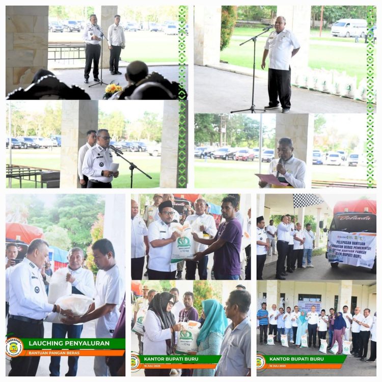Pemkab Buru Luncurkan Program Bantuan Pangan Beras, Ini Harapan Bupati Ikram