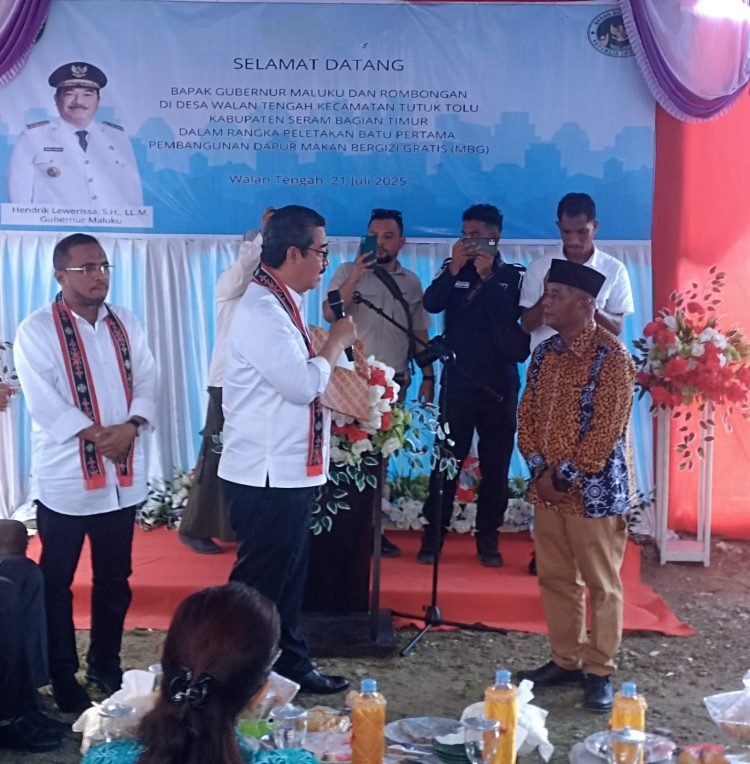 Gubernur Maluku Letakkan Pondasi Harapan: Dapur MBG untuk Anak Negeri SBT Dimulak dari Walang Tengah