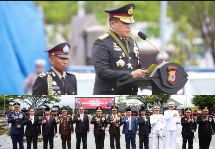 Gubernur Maluku Hadiri Upacara Peringatan HUT ke-79 Bhayangkara