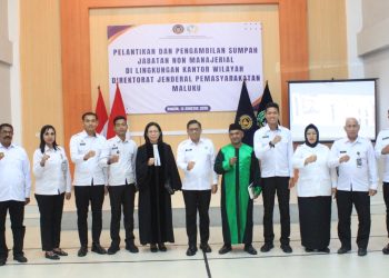 Resmi Menjabat, 1 Petugas Lapas Namlea Dilantik Jadi JF PKP