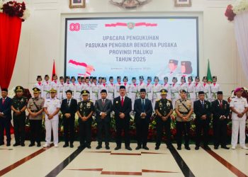 Kukuhkan Paskibraka Maluku 2025, Gubernur  Serukan Kibarkan Merah Putih dengan Disiplin dan Integritas